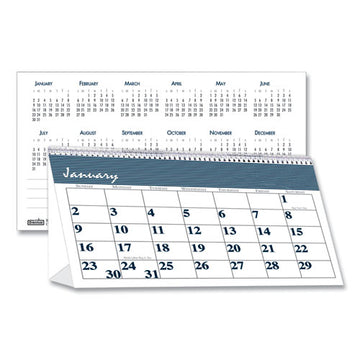 House of Doolittle™ Bar Harbor Recycled Desk Tent Monthly Calendar, Bar Harbor Artwork, 7 X 4.25, White-blue-gray Sheets, 2022 freeshipping - TVN Wholesale